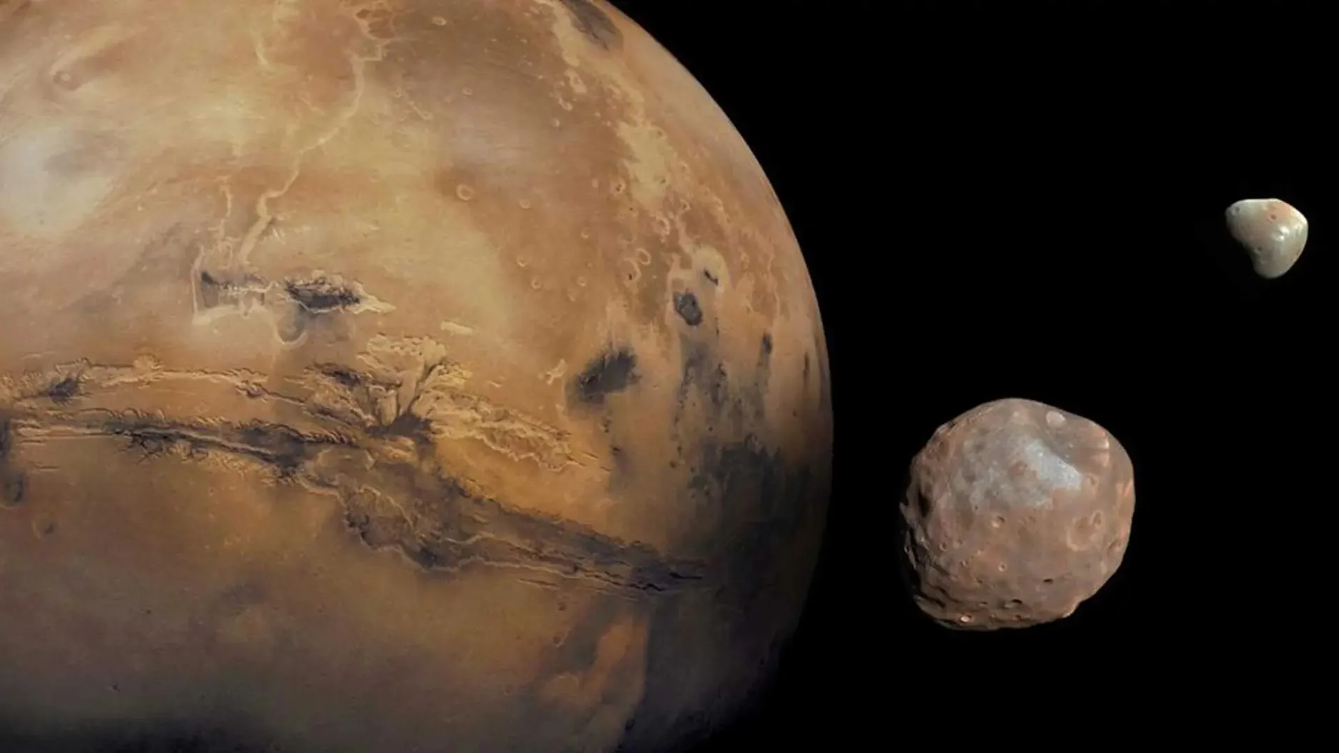 Mehr über den Artikel erfahren Mars könnte seine 2 Monde durch Zerreißen eines Asteroiden gebildet haben