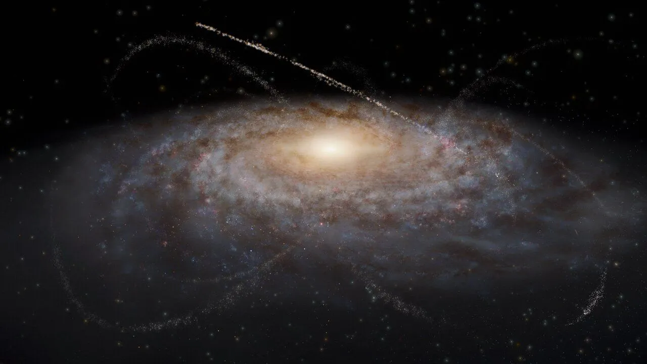 Mehr über den Artikel erfahren Mysteriöse dunkle Materie hinterlässt möglicherweise Hinweise in „Perlenschnüren“, die unsere Galaxie verfolgen
