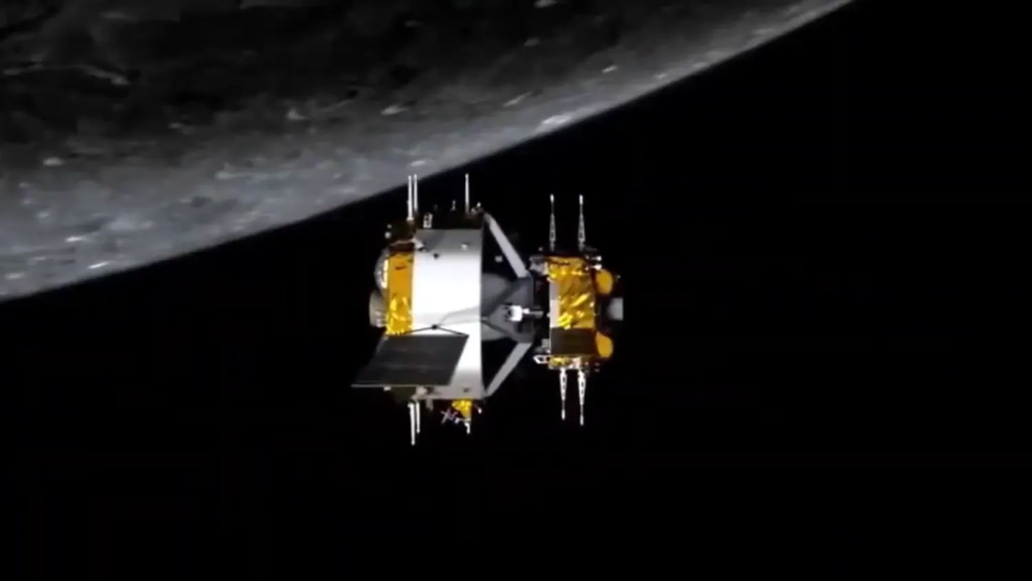 Mehr über den Artikel erfahren Proben der Chang’e 6-Mission von der Rückseite des Mondes werden in das Modul für die Rückkehr zur Erde in der Mondumlaufbahn gebracht