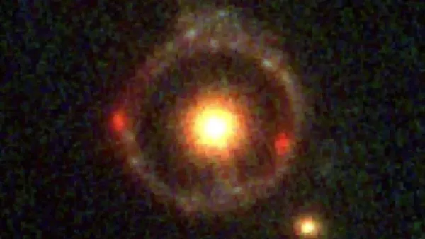Read more about the article Exotischer „Einstein-Ring“ legt nahe, dass mysteriöse dunkle Materie mit sich selbst interagiert