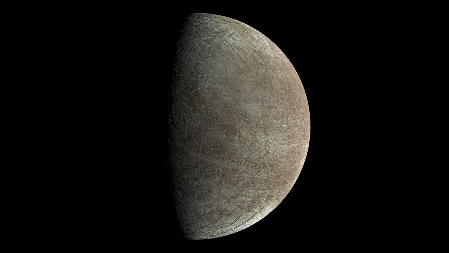 Read more about the article Jupiters Ozeanmond Europa hat möglicherweise weniger Sauerstoff als bisher angenommen