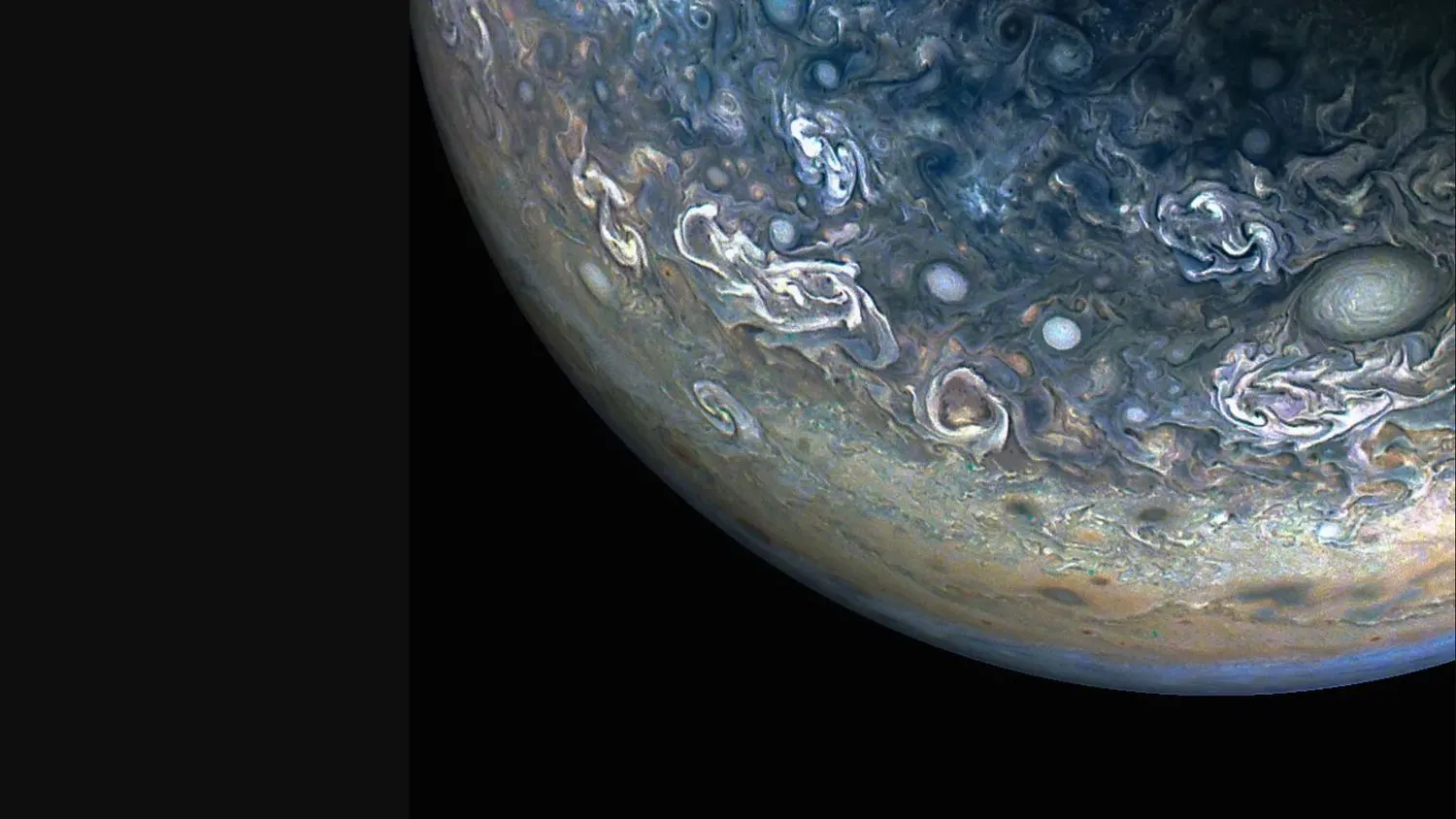 Mehr über den Artikel erfahren Jupiters surreale Wolken wirbeln auf einem wunderschönen neuen Foto der NASA-Sonde Juno