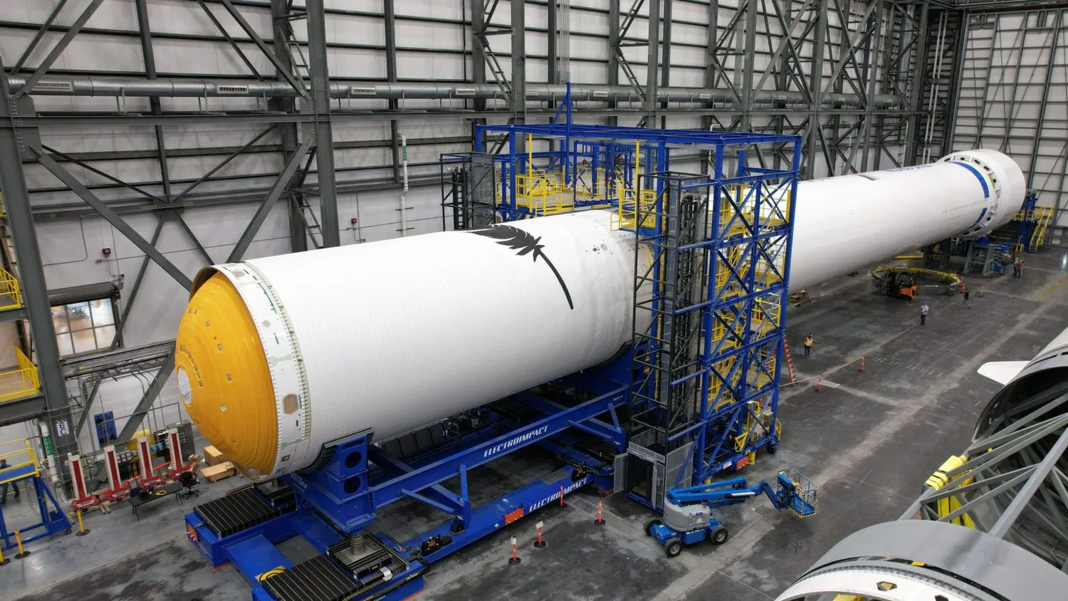 Mehr über den Artikel erfahren Blue Origin verbindet 2 Stufen der New-Glenn-Rakete zum ersten Mal (Foto)