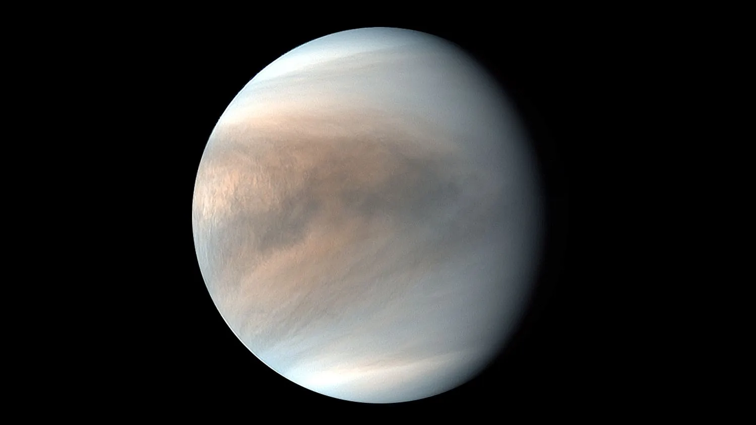 Read more about the article Keine Außerirdischen nötig: Venus‘ dunkle Streifen lassen sich durch Eisenmineralien erklären