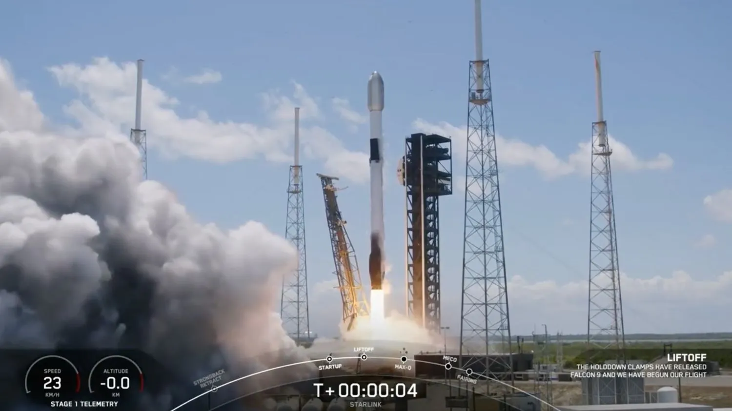 Read more about the article SpaceX startet 23 Starlink-Satelliten von Florida aus
