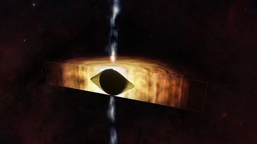 Read more about the article Kosmischer Super Bowl? Das schwarze Loch in der Milchstraße formt die Raumzeit zu einem Fußball