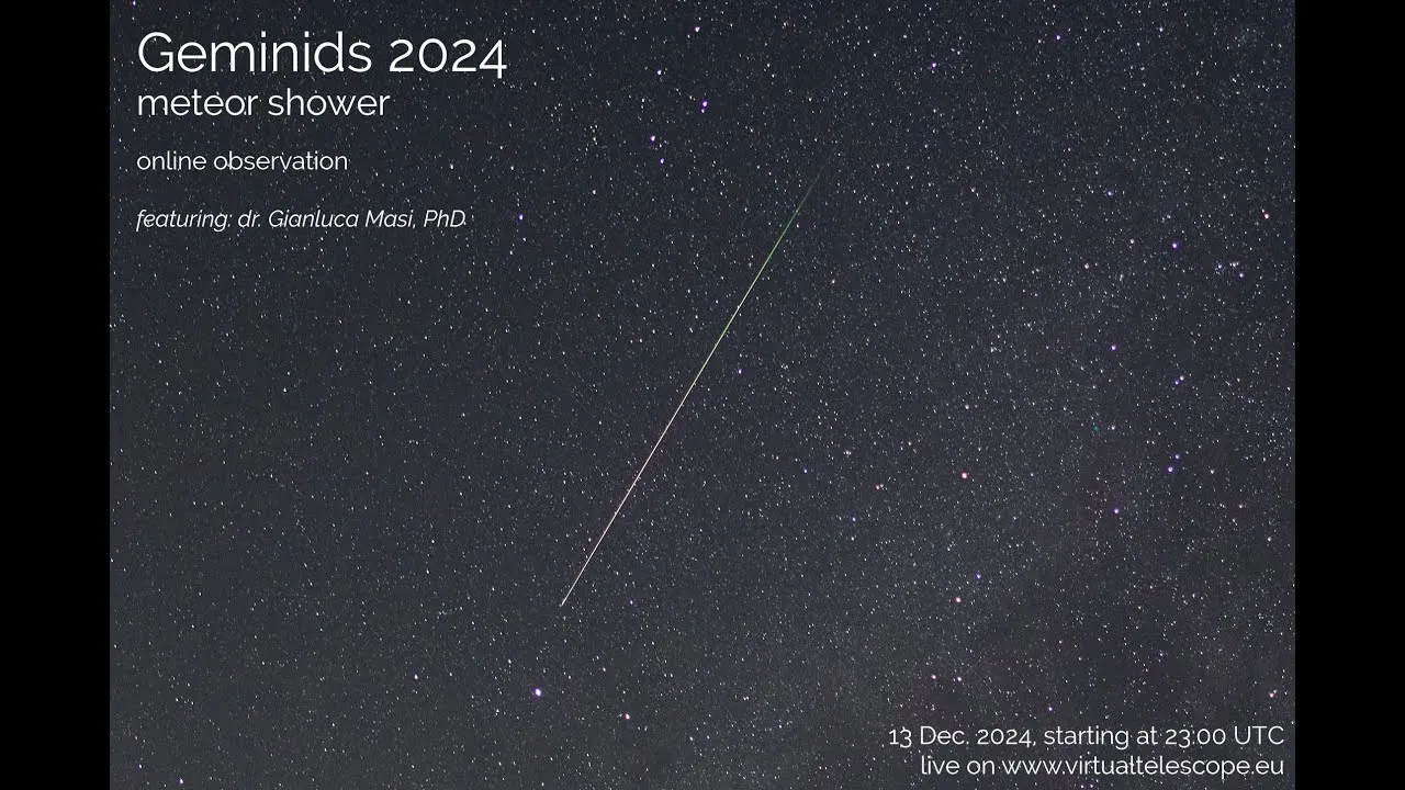 Mehr über den Artikel erfahren So können Sie den Geminid-Meteoritenschauer 2024 heute Abend (13. Dezember) live online verfolgen