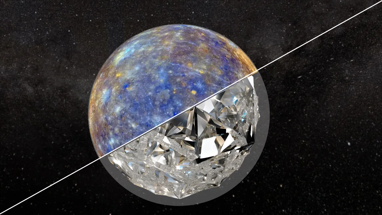 Mehr über den Artikel erfahren Merkur hat eine 10 Meilen dicke Diamantschicht, NASA-Raumsonde entdeckt