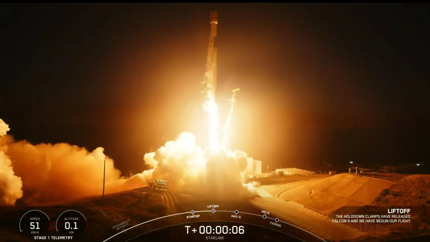 Mehr über den Artikel erfahren SpaceX startet 20 Starlink-Satelliten von Kalifornien aus
