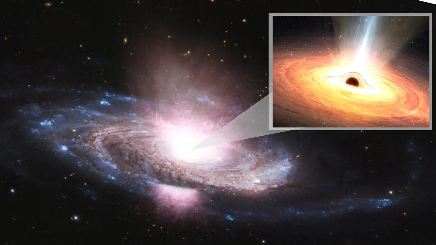 Mehr über den Artikel erfahren Ein monströses Schwarzes Loch hat einen Wutanfall von der Größe einer Galaxie