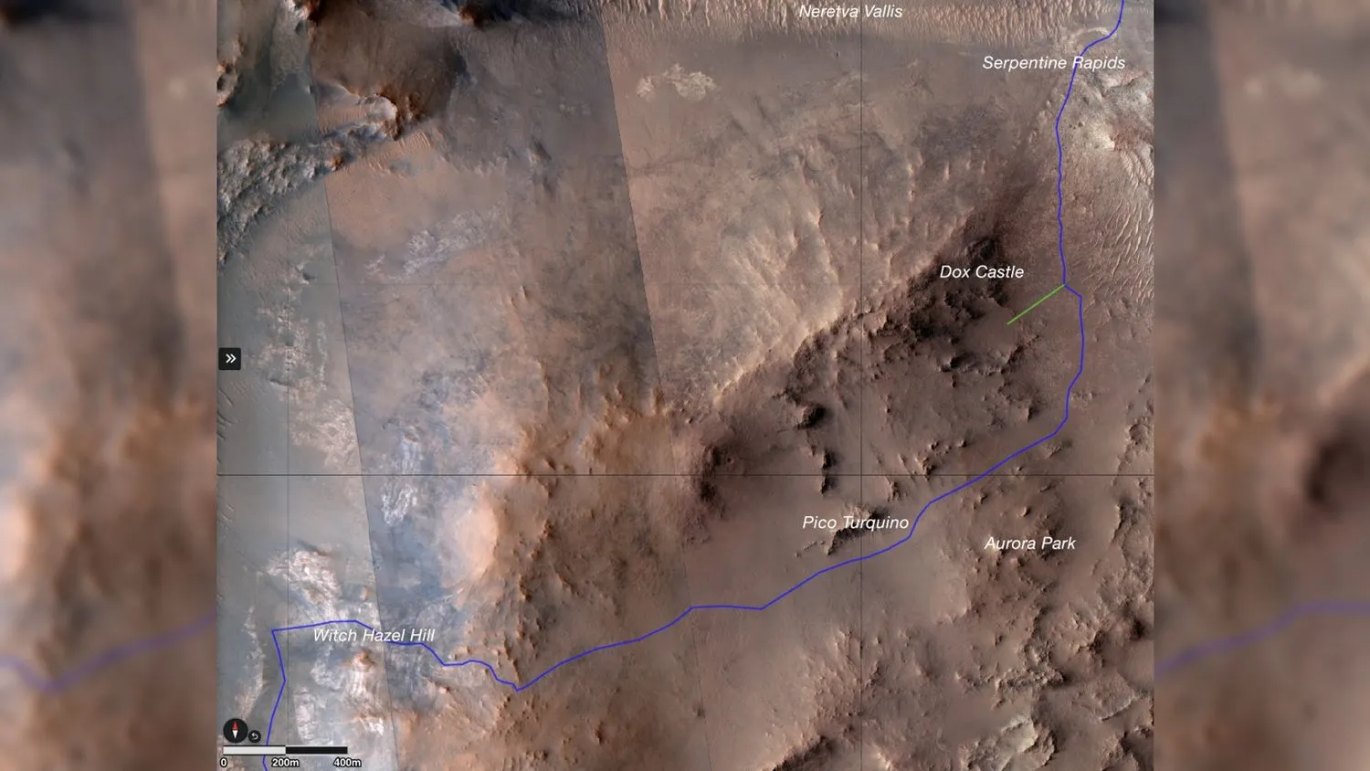 Mehr über den Artikel erfahren Beharrlichkeit Mars-Rover beginnt mit dem Aufstieg auf den „Witch Hazel Hill“ in 820 Fuß Höhe