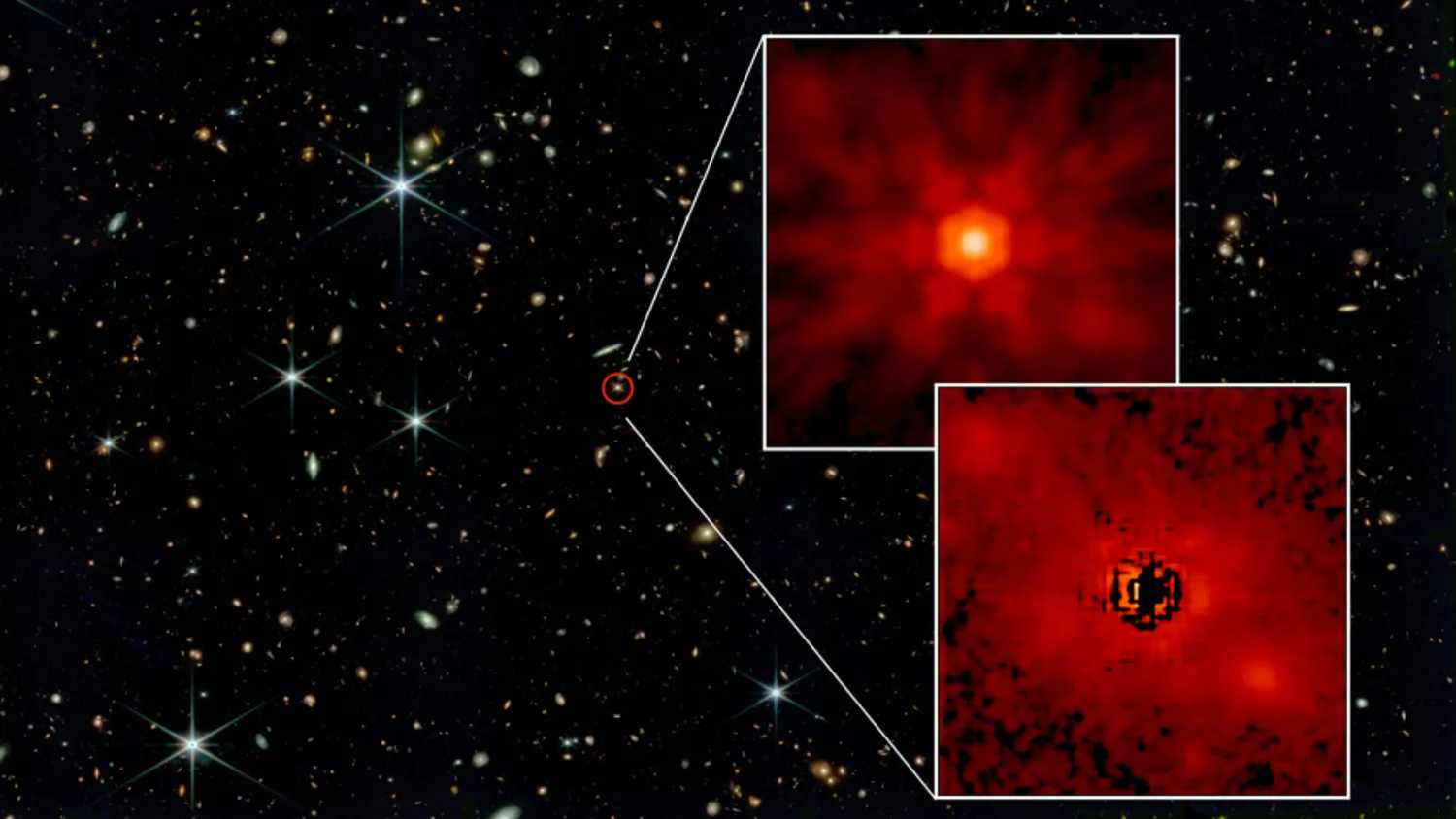 Mehr über den Artikel erfahren James-Webb-Weltraumteleskop legt nahe, dass supermassive schwarze Löcher aus schweren kosmischen „Samen“ entstanden sind