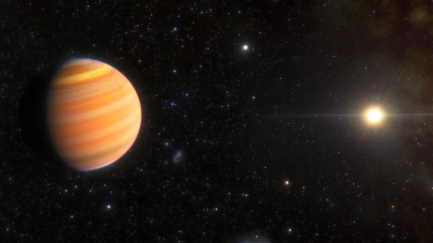 Mehr über den Artikel erfahren Exoplanet mit seltsamer Umlaufbahn verwandelt sich vor unseren Augen in einen heißen Jupiter