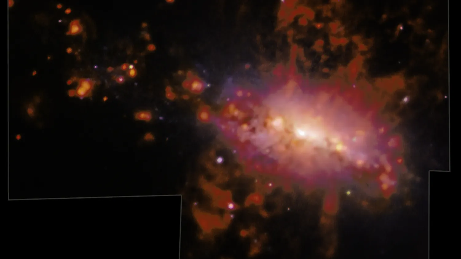 Mehr über den Artikel erfahren Kosmische Fontäne verschmutzt intergalaktischen Raum mit Material im Wert von 50 Millionen Sonnen