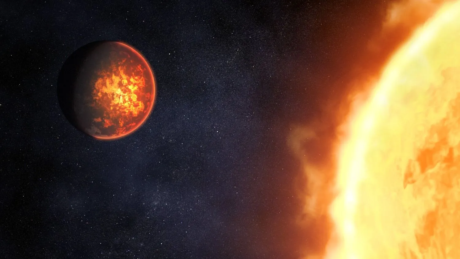 Mehr über den Artikel erfahren Die Oberfläche dieses vulkanischen Exoplaneten ist heißer als manche Sterne