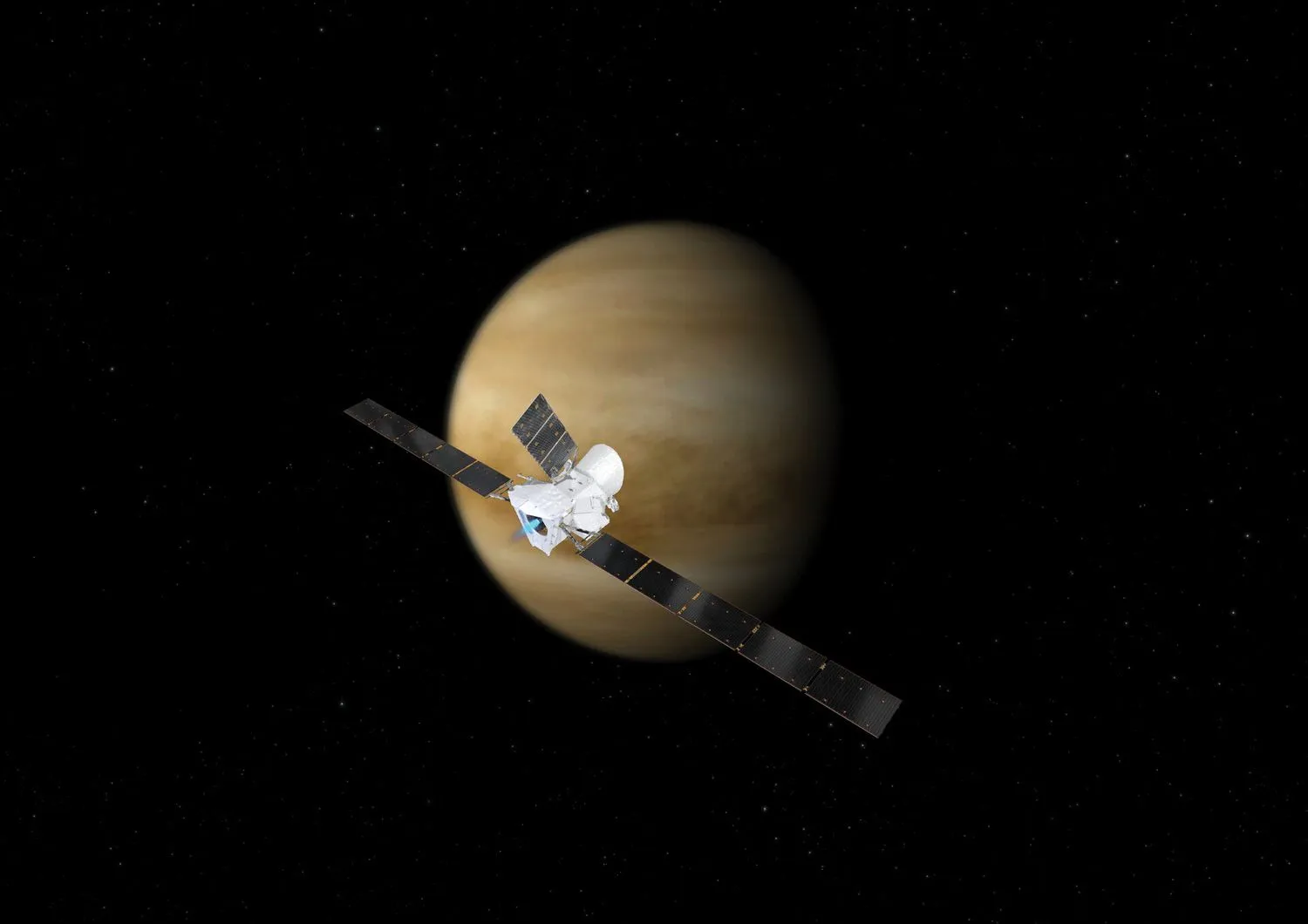 Mehr über den Artikel erfahren Venus verliert Kohlenstoff und Sauerstoff, wie ein flüchtiger Besuch von BepiColombo zeigt