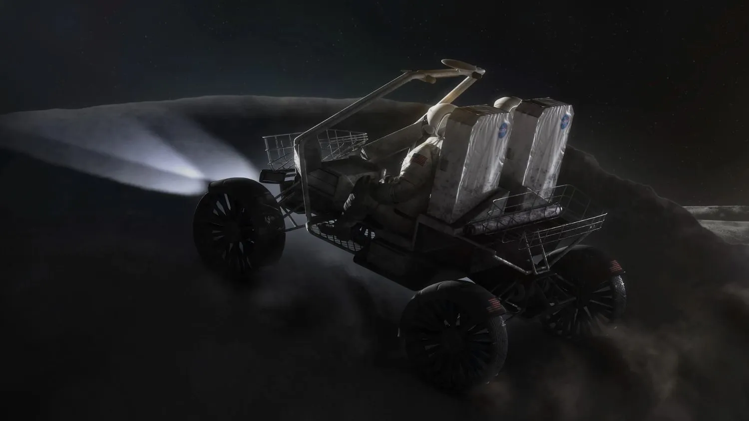 Mehr über den Artikel erfahren Sehen Sie, wie die NASA heute das neue Mondauto für die Artemis-Astronauten auswählt