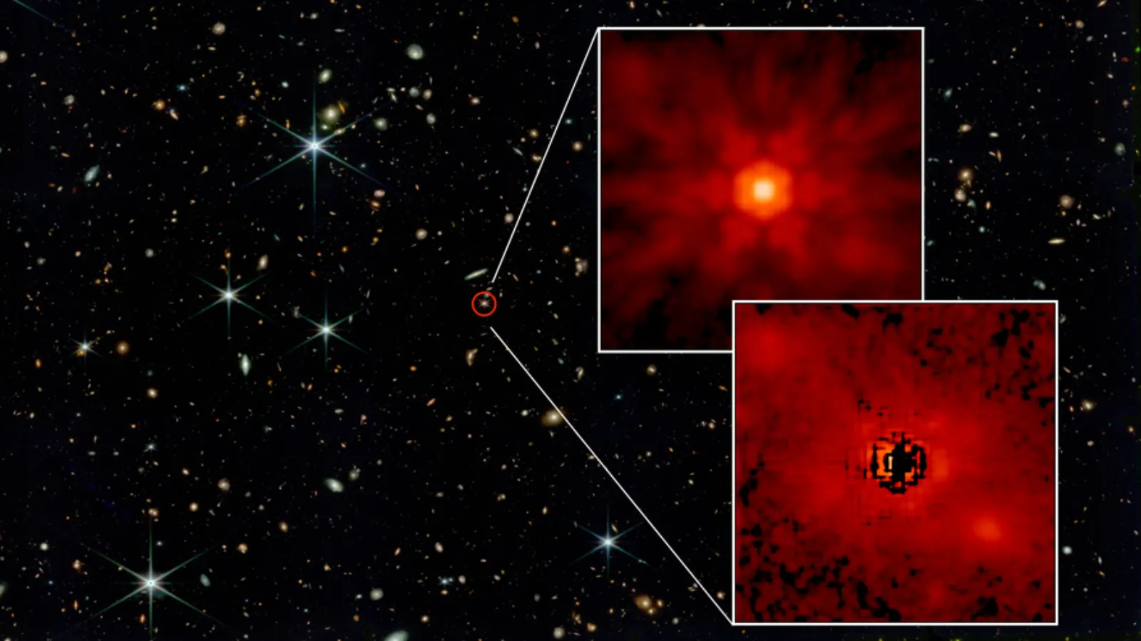 Mehr über den Artikel erfahren Wie von Schwarzen Löchern angetriebene Quasare im frühen Universum benachbarte Galaxien auslöschten