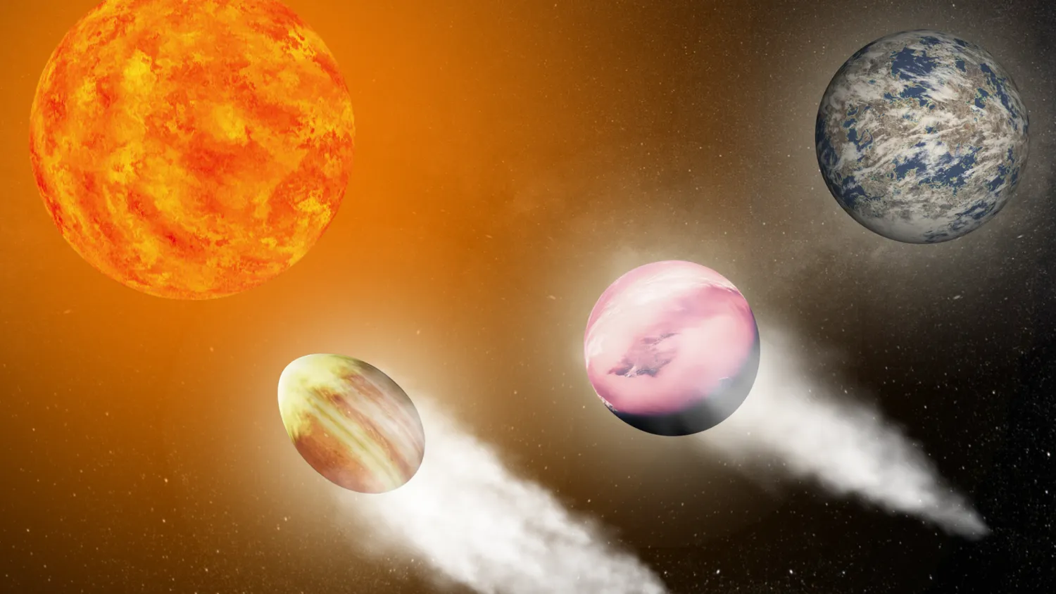 Mehr über den Artikel erfahren Sterne setzen winzige Planeten durch ihre Schwerkraft unter Druck, um ihre Atmosphären abzustreifen