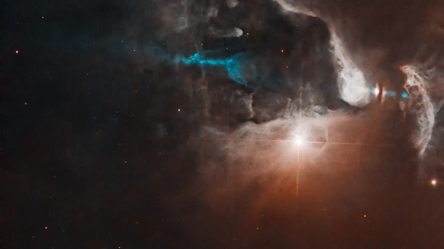 Mehr über den Artikel erfahren Neuer Stern kündigt sich bei Hubble mit einer atemberaubenden kosmischen Lichtshow an (Bild)