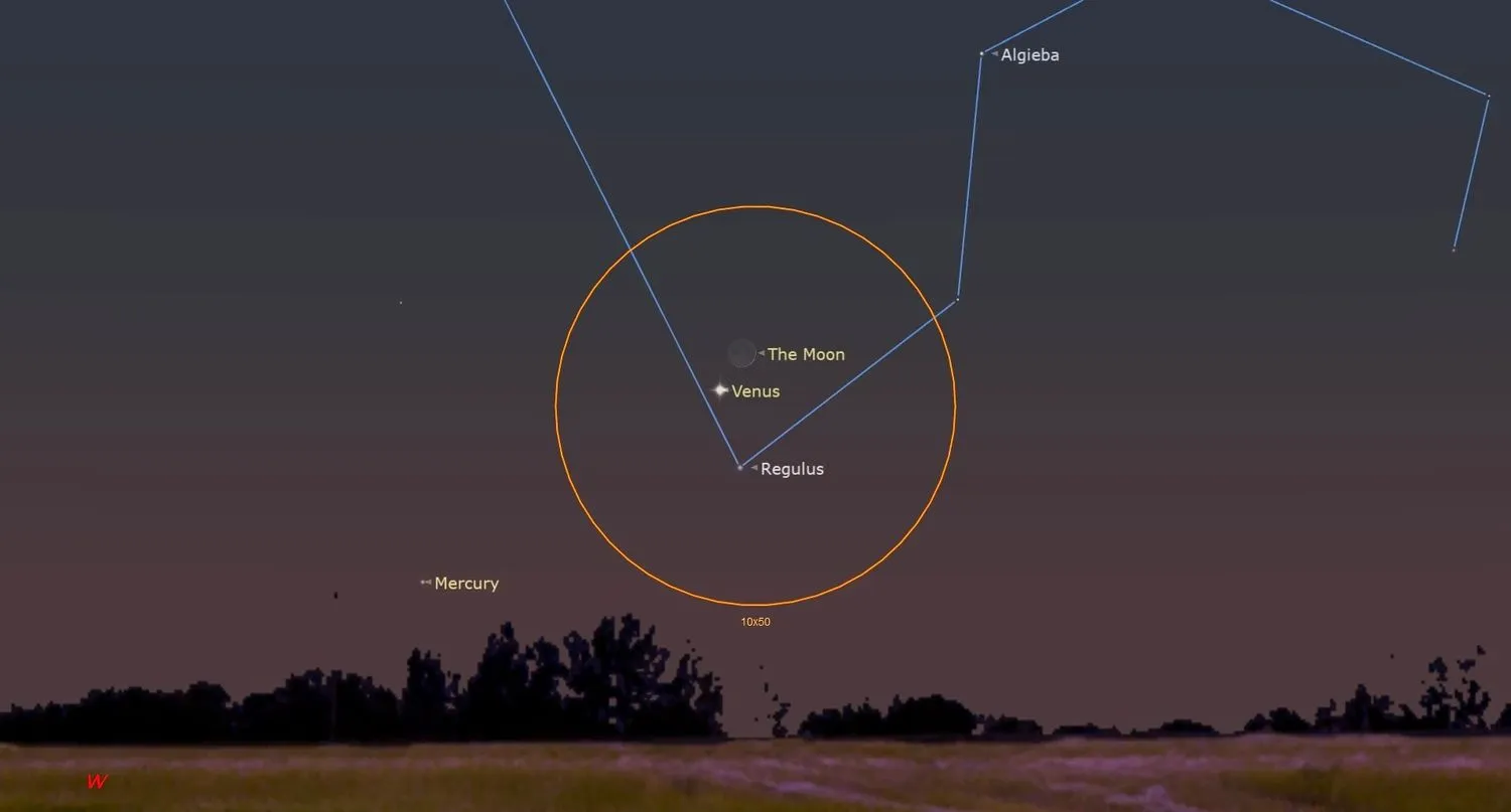 Mehr über den Artikel erfahren Der Mond und die Venus kommen am 5. August am Nachthimmel zusammen