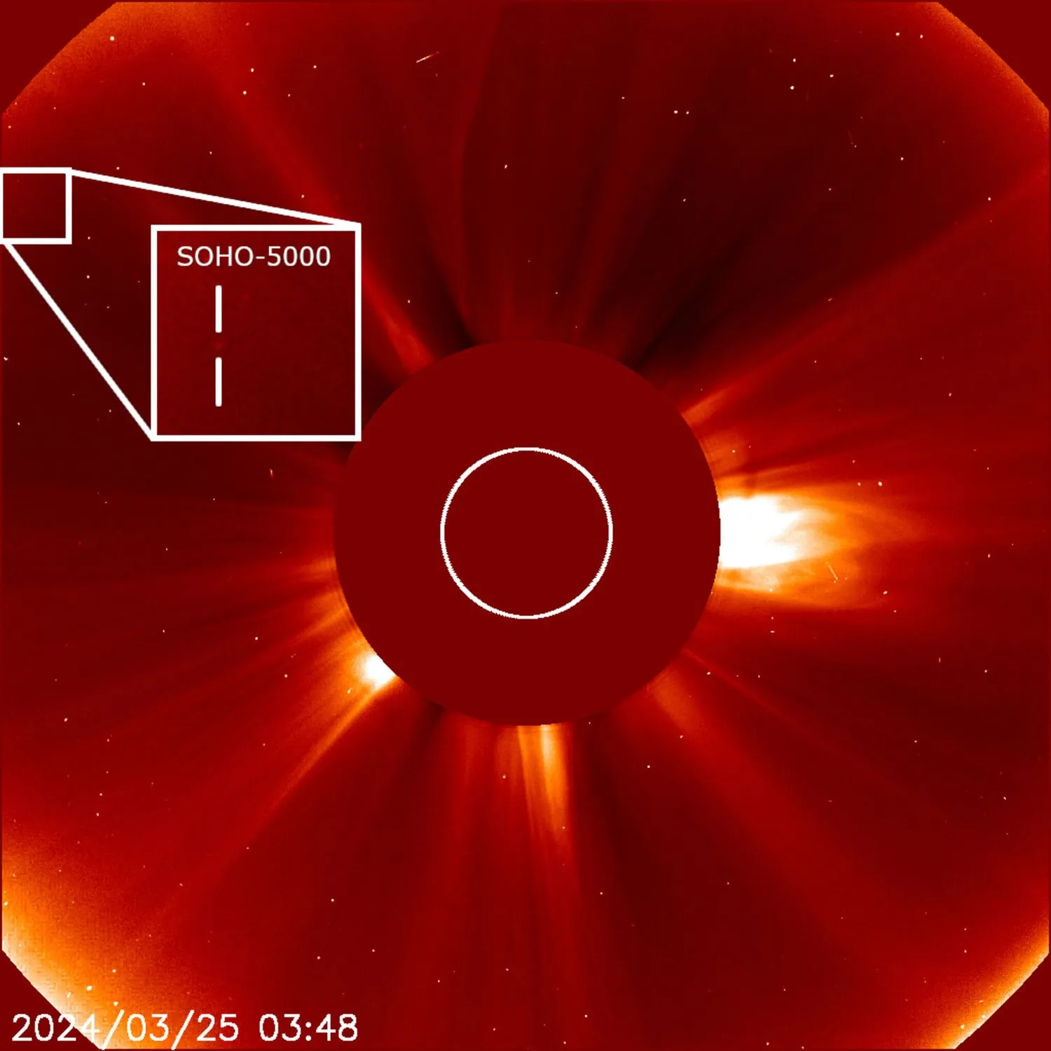Mehr über den Artikel erfahren Sonnensatellit SOHO entdeckt seinen 5.000sten Kometen